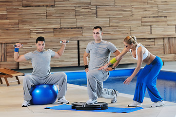 Image showing fitness personal trainer