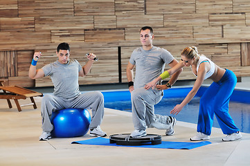 Image showing fitness personal trainer