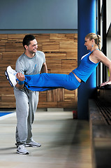 Image showing fitness personal trainer