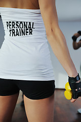 Image showing fitness woman personal trainer