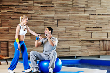 Image showing fitness personal trainer 