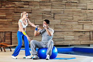 Image showing fitness personal trainer 