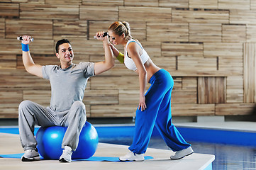 Image showing fitness personal trainer 