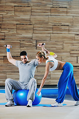 Image showing fitness personal trainer 