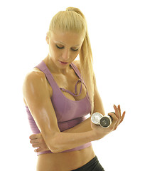 Image showing woman fitness isolated