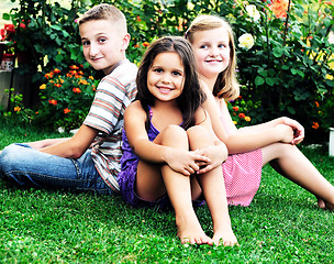 Image showing happy kids outdoor