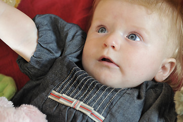 Image showing cute little baby closeup portrait