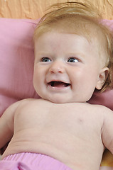 Image showing cute little baby closeup portrait