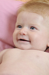 Image showing cute little baby closeup portrait