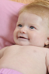 Image showing cute little baby closeup portrait