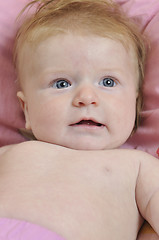 Image showing cute little baby closeup portrait