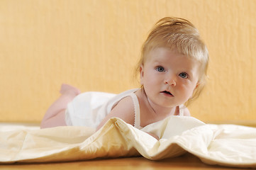 Image showing cute little baby closeup portrait