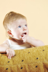 Image showing cute little baby closeup portrait