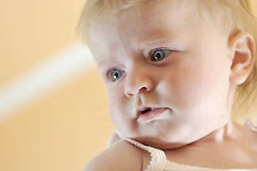 Image showing cute little baby closeup portrait