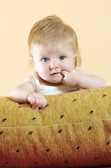 Image showing cute little baby closeup portrait