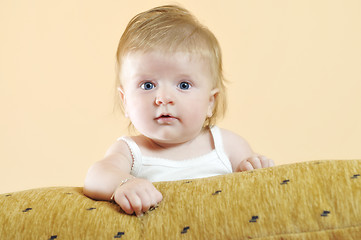 Image showing cute little baby closeup portrait