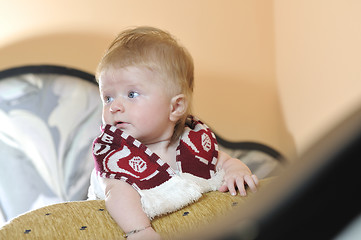 Image showing cute little baby closeup portrait