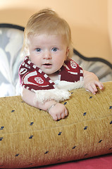 Image showing cute little baby closeup portrait