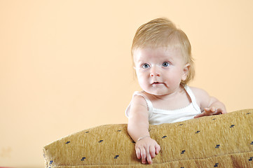 Image showing cute little baby closeup portrait