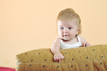 Image showing cute little baby closeup portrait