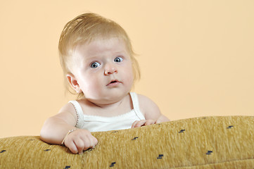 Image showing cute little baby closeup portrait