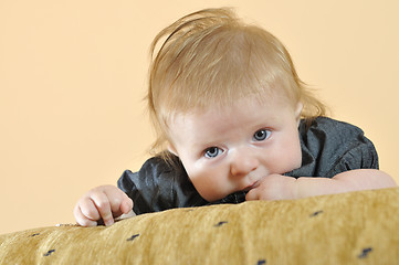 Image showing cute little baby closeup portrait