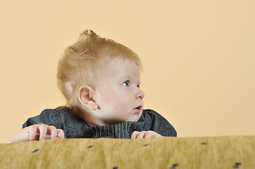 Image showing cute little baby closeup portrait