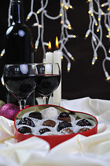 Image showing vine, chocolate and praline decoration