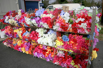 Image showing Roadside Flower Stand