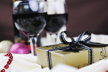 Image showing wine and chocolate