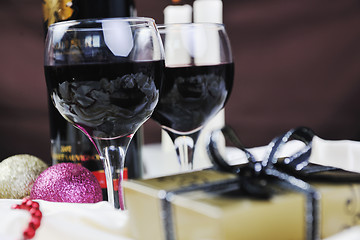 Image showing wine and chocolate