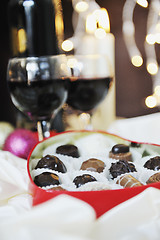 Image showing wine and chocolate