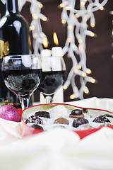 Image showing wine and chocolate