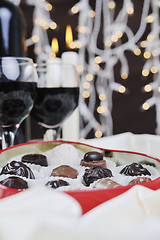 Image showing wine and chocolate