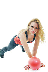 Image showing woman fitness isolated