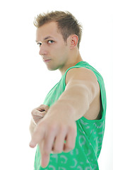 Image showing man fitness isolated