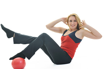 Image showing woman fitness isolated