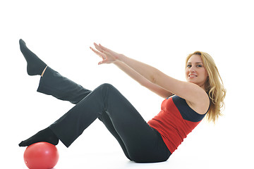 Image showing woman fitness isolated