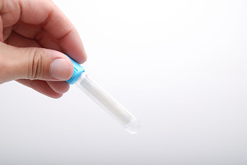 Image showing test-tube in woman hand