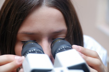 Image showing female oculist