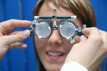 Image showing patient at oculist