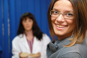 Image showing happy patient and doctor