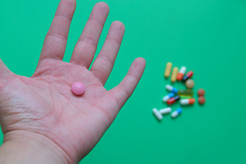 Image showing pills in hand