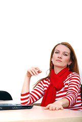 Image showing businesswoman in red...