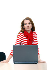 Image showing businesswoman in red...