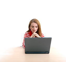 Image showing businesswoman in red...