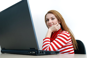 Image showing businesswoman in red...