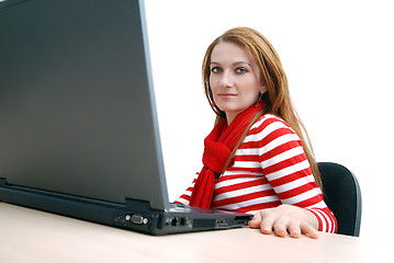 Image showing businesswoman in red...