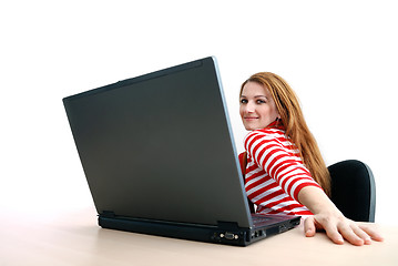 Image showing businesswoman in red...