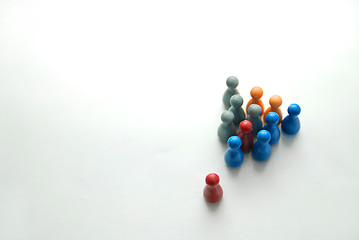 Image showing Concept of a multi-colored crowd